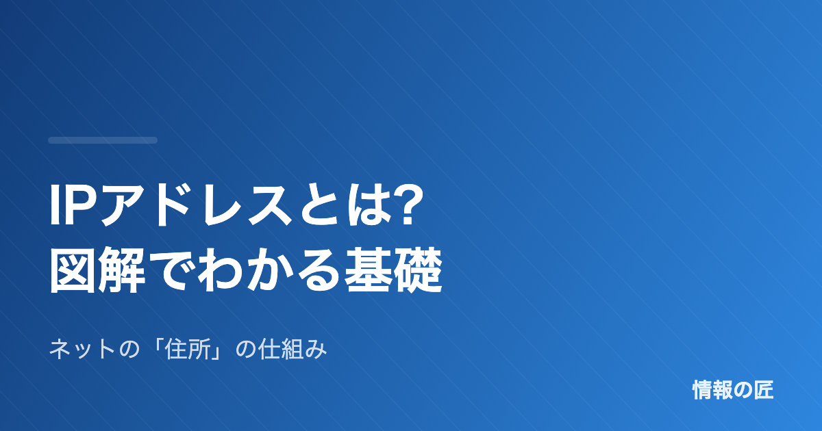 IPアドレスとは?仕組みを図解でわかりやすく解説【初心者向け】